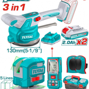 Kit Vibrador-Nivel Laser 5L-Distanciometro 100M TOTAL