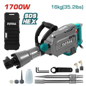 Martillo demoledor electrico 1700w marca total Industrial