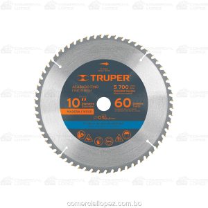 Disco sierra 10" p/madera, 60D - TRUPER