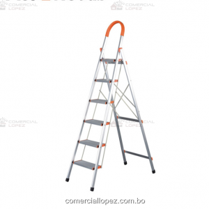 Escalera plegable aluminio 6 peldaños
