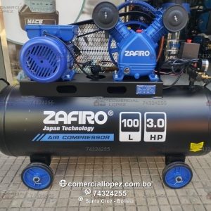 Compresor Industrial de Aire a correa 100L – 3HP Zafiro