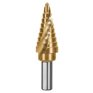 Broca Escalonada de Titanio 9 Escalones 1/4" a 3/4" Truper