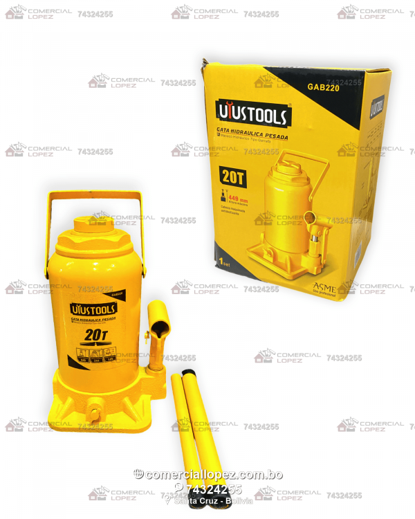Gato Hidráulico de Botella 20tn - Uyustools GAB220-2