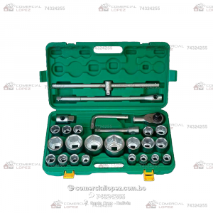 Juego de Llaves de Dados Encastre 3/4" y 1" 26pcs