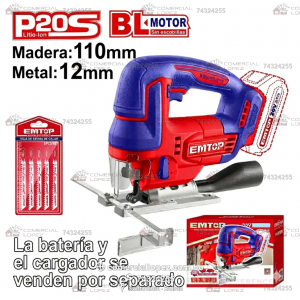 Sierra Caladora Inalámbrica 20v - Emtop