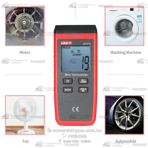 Mini Tacómetro Digital Láser Sin Contacto UNI-T UT373 - Imagen 3