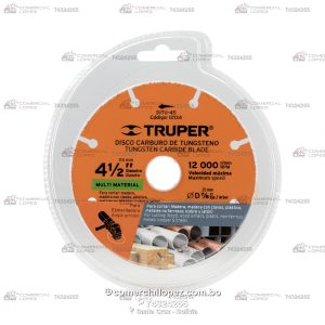 Disco 4-1/2" Multimaterial de Tungsteno TRUPER