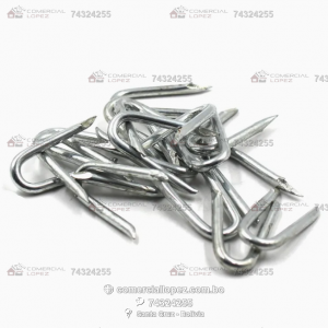 Clavos Grapas Galvanizada p/alambre pua – Bolsa de 1kg