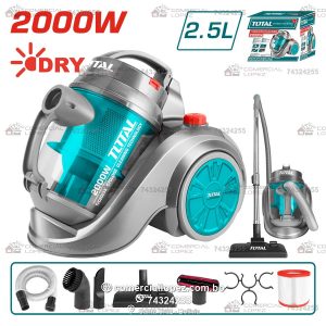 Aspiradora Ciclónica Sin Bolsa 2000W TOTAL