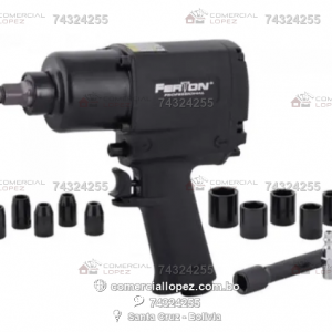 Llave de Impacto Neumatica 1/2" con Kit de Dados Ferton