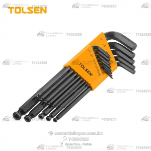 Juego de Llaves Allen Hexagonalesen Pulgadas 13pcs - Tolsen