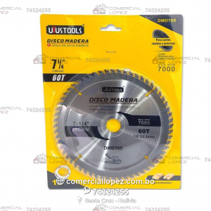 Disco p/ Madera 7 1/4"x60 Dientes Uyustools DMD760