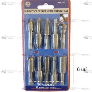 juego 10 limas p/metal para taladro
