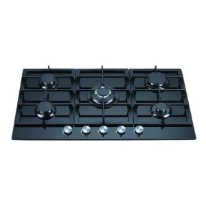 Cocina a Gas Brasill de 5 Hornallas Empotrable – Vidrio Templado