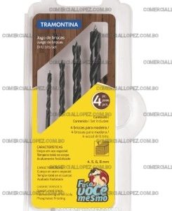 JUEGOS DE BROCAS PARA MADERA CUATRO PIEZAS TRAMONTINA