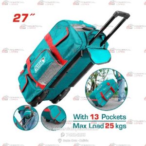 ​Bolso para Herramientas de 27 Pulgadas con Ruedas y Mango Telescópico - Total