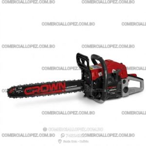 Motosierra a Gasolina 22 Pulgadas (54.6 cc) Crown
Especificaciones Técnicas y Características
Marca: TOTAL  
Potencia: 900text{ W}  
Capacidad de portabrocas / mandril: 13text{ mm}  
Diseño y Ergonomía: Cuerpo compacto en color turquesa y gris, con mango lateral ajustable, varilla de profundidad y selector de modo (percusión/taladrado).  
Control: Gatillo de velocidad variable con botón de bloqueo para uso continuo.  
Contenido del Paquete
Taladro percutor TOTAL 900W  
Empuñadura lateral auxiliar con to 22 Pulgadas (54.6 cc)