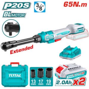 Llave de carraca inalámbrica  20 V, cuello largo TOTAL