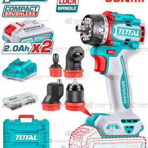 TALADRO ATORNILLADOR MULTICABEZAL TOTAL 20V – 66 Nm