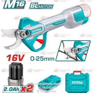 Tijera de Podar Inalámbrica  de  16V Brushless con Corte de 25 mm total