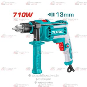Taladro Percutor Eléctrico de  710W con Mandril de 13 mm TOTAL